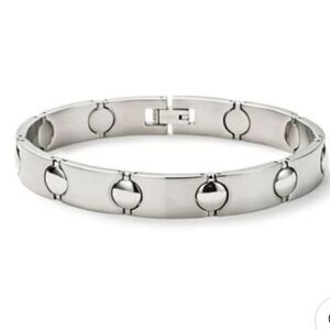 Brushed and Polished Stainless Steel link  Bracelet